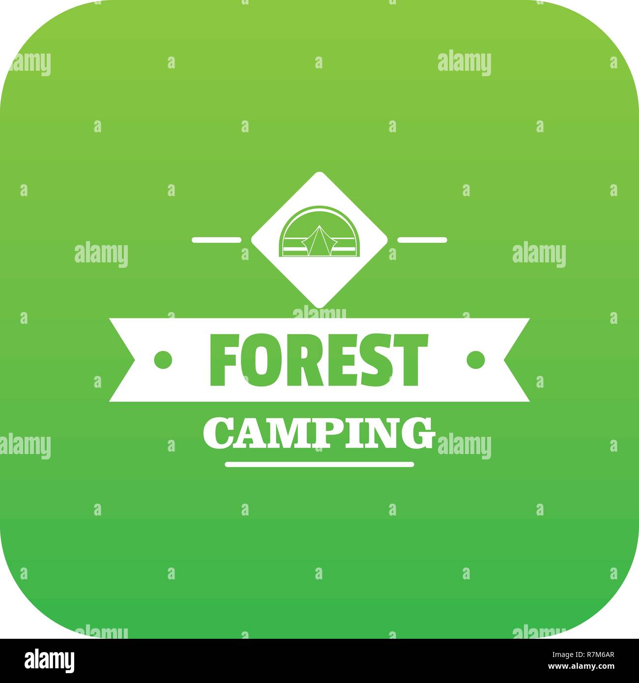 Forest camping icon green vector Stock Vector Image & Art - Alamy