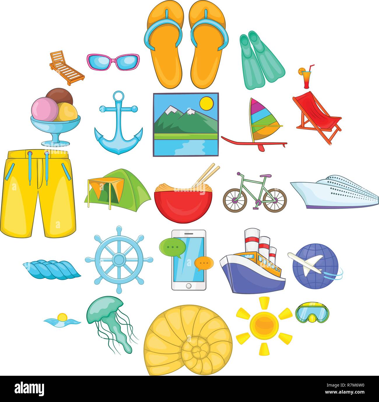 Wild rest icons set, cartoon style Stock Vector Image & Art - Alamy