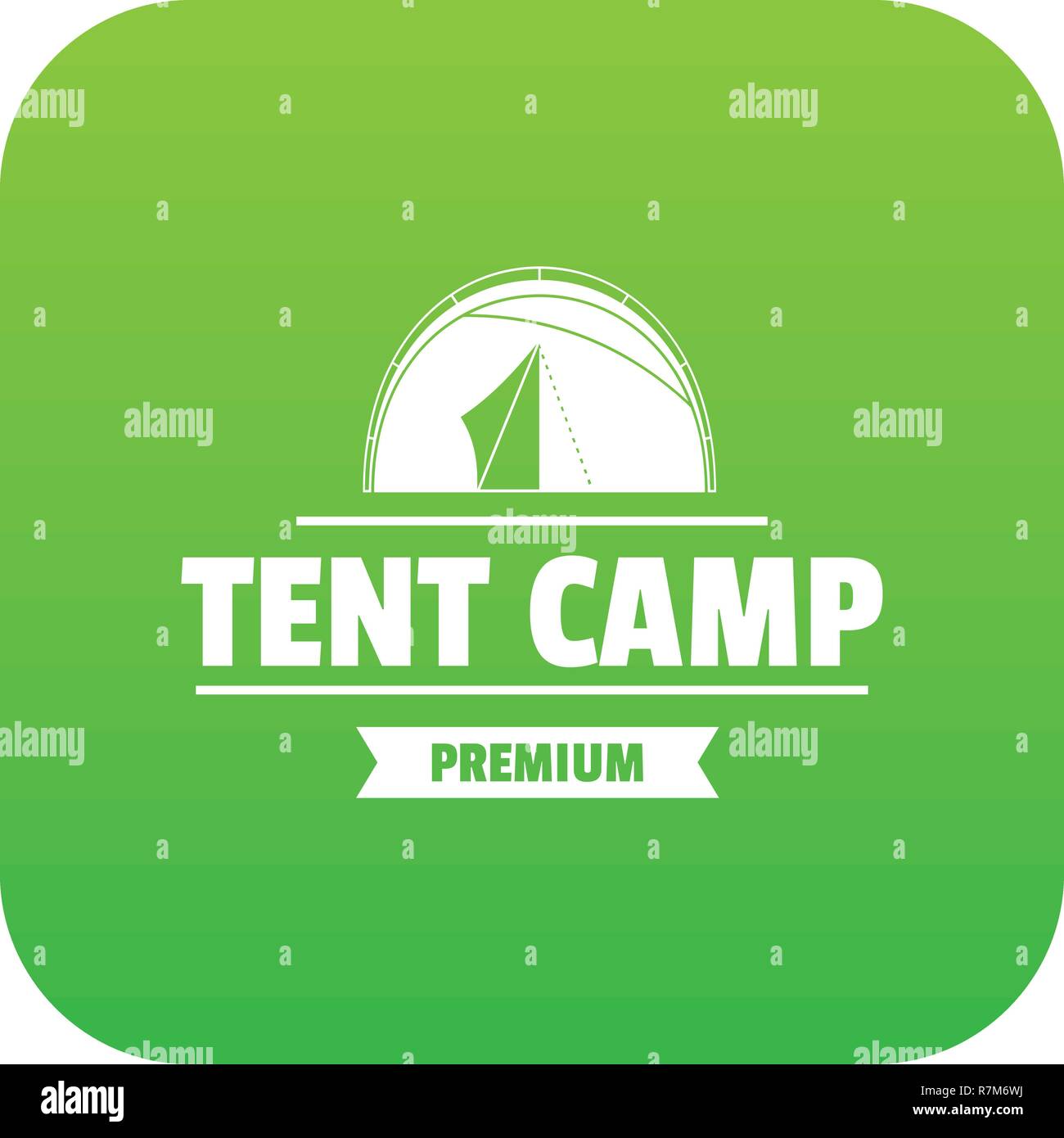 Tent camp icon green vector Stock Vector Image & Art - Alamy