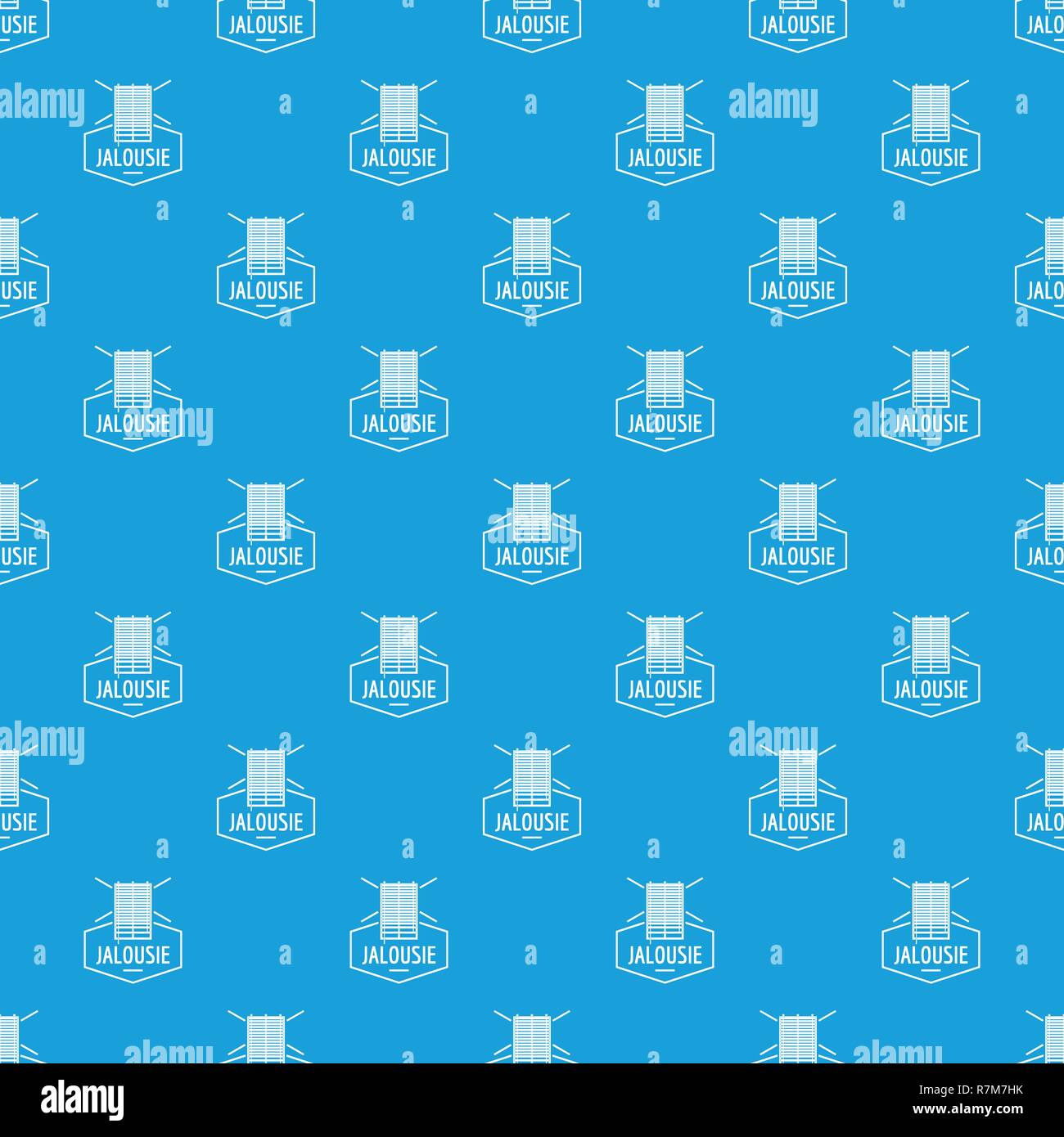 Jalousie pattern vector seamless blue Stock Vector