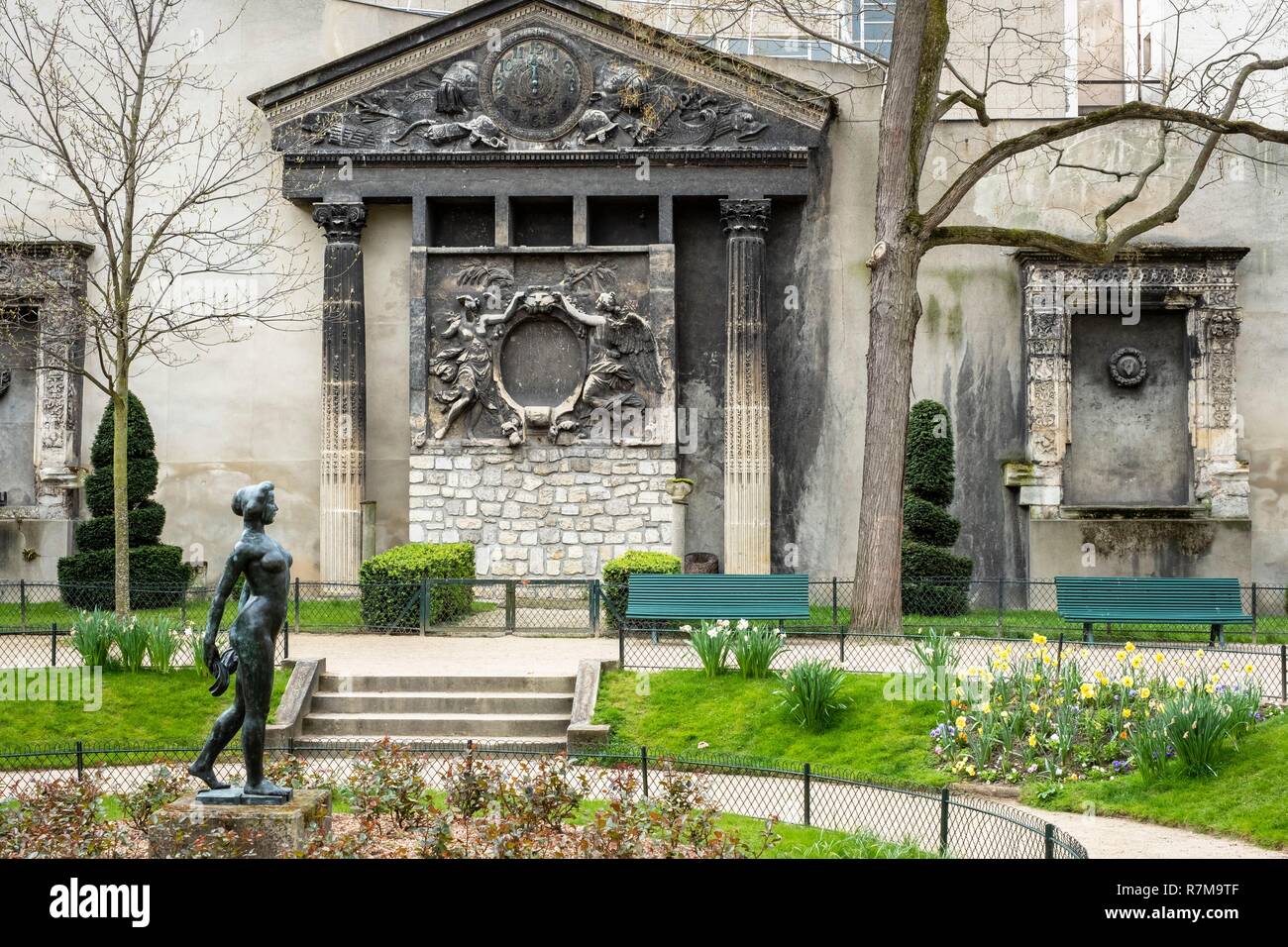 France, Paris, Le Marais district, Georges Cain square, remains of the Tuileries Palace Stock Photo