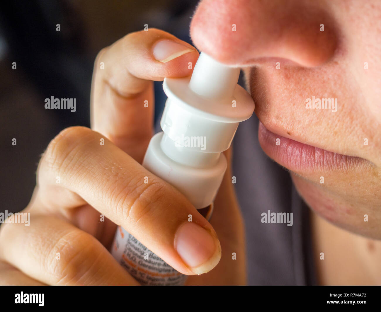 Woman has a cold Stock Photo