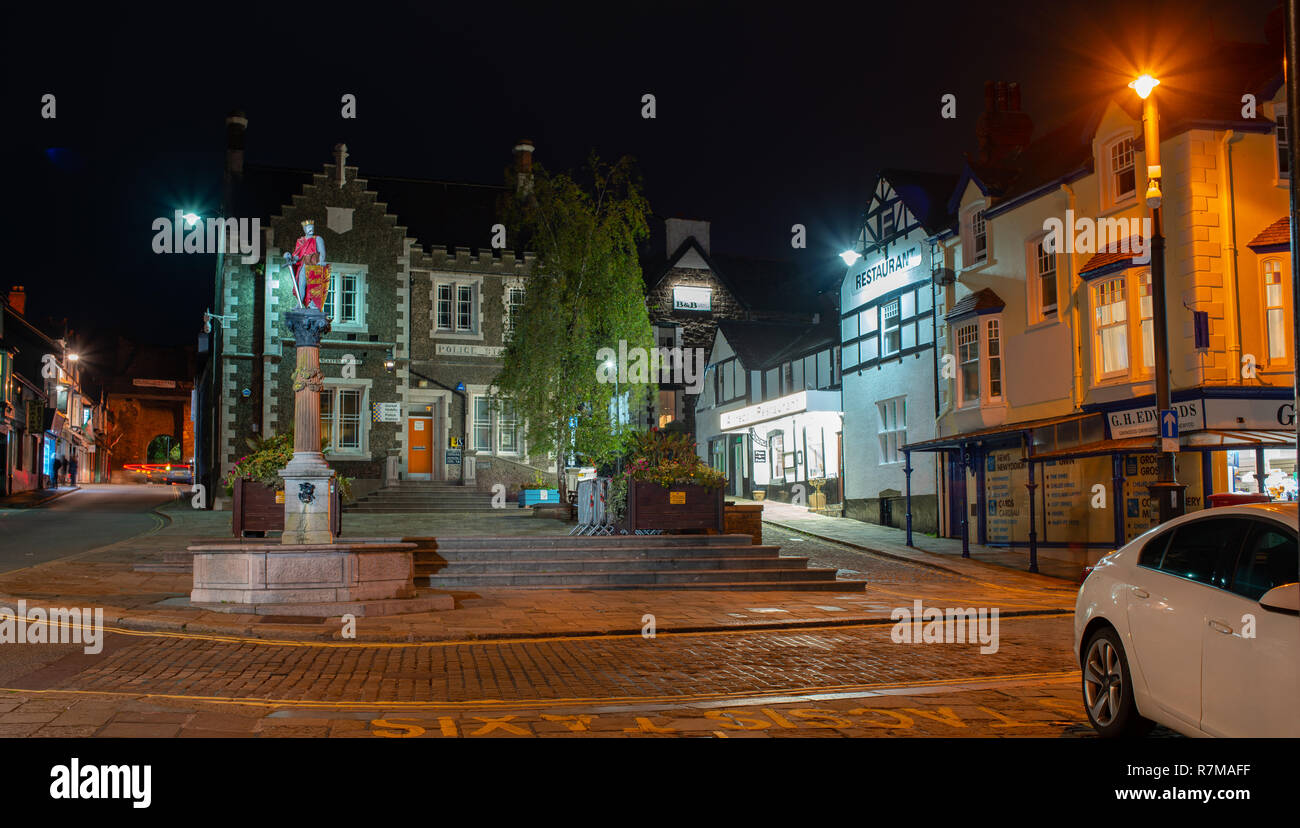 Lancaster Square, Conwy, North Wales. Image taken in October 2018. Stock Photo