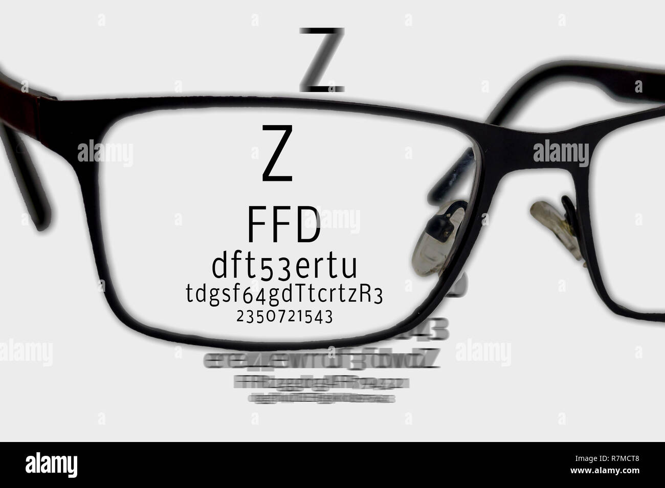 eyesight test optician Stock Photo