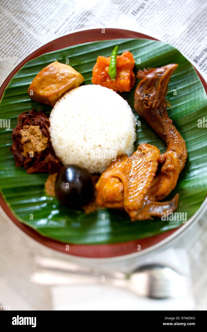 Indonesia, Java, Central Java, traditional restaurant Stock Photo