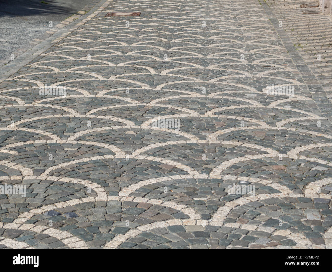 Scaled pavement Old Town Stock Photo