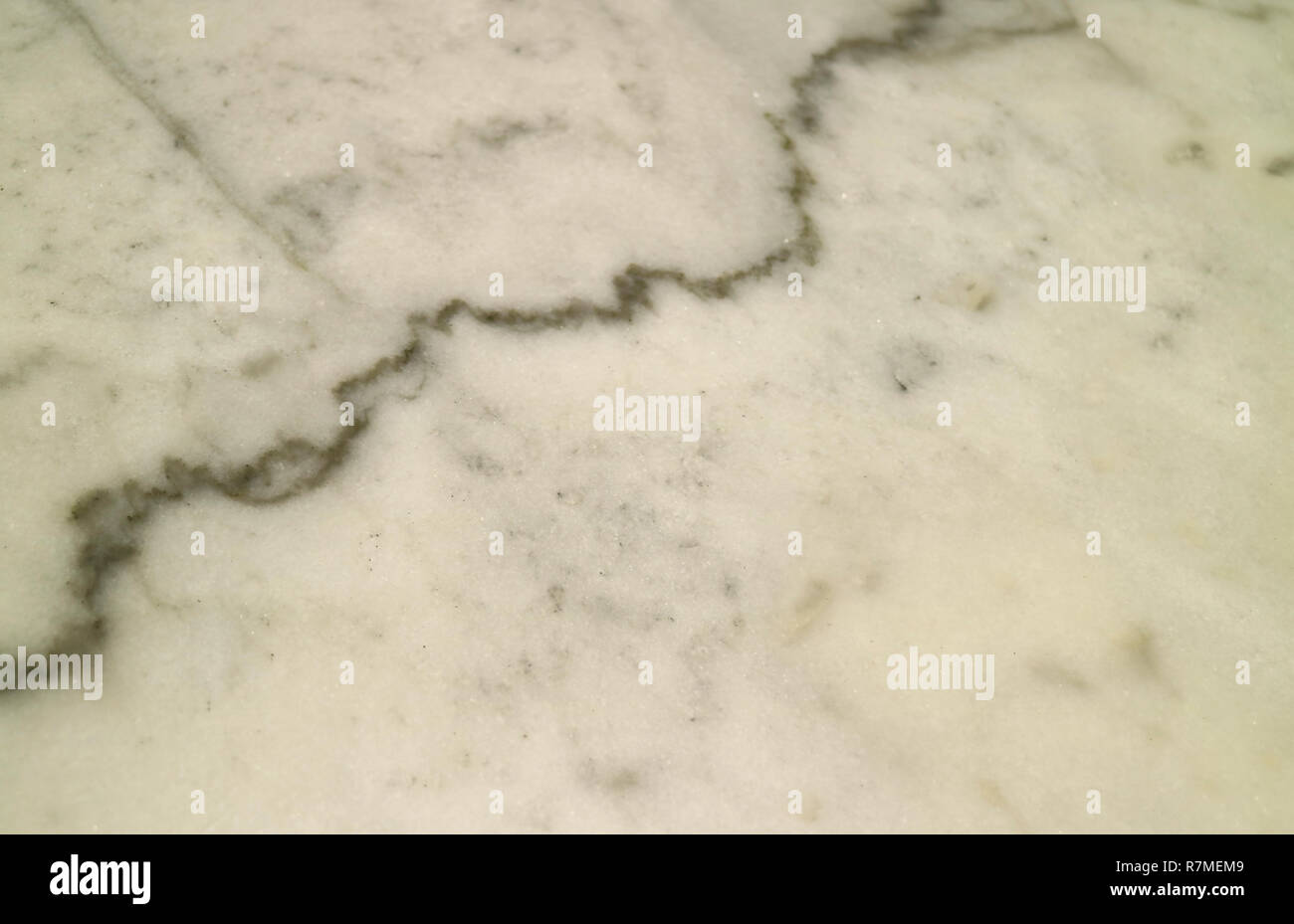 Closed up natural white with grey pattern marble stone table top Stock Photo