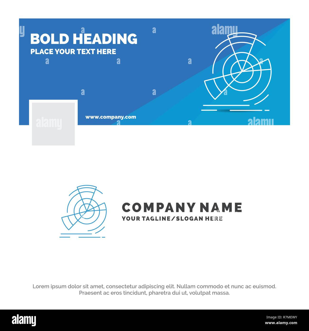 Blue Business Logo Template For Data Diagram Performance Point