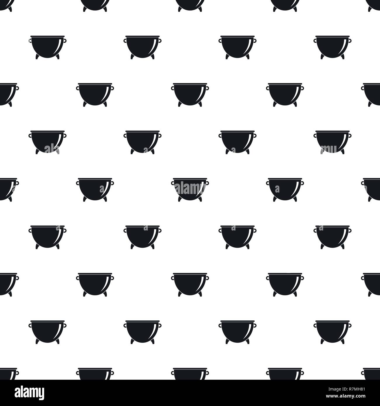 Kitchen cauldron pattern seamless vector repeat geometric for any web design Stock Vector