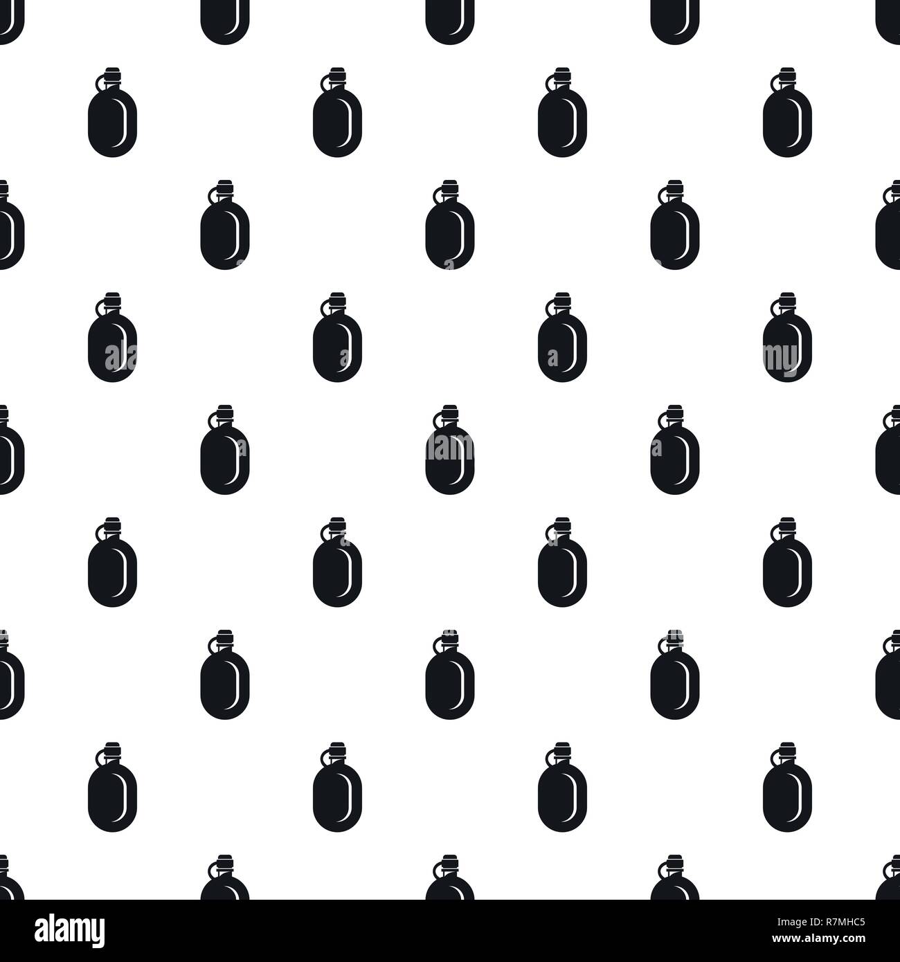 Metal water flask pattern seamless vector repeat geometric for any web design Stock Vector