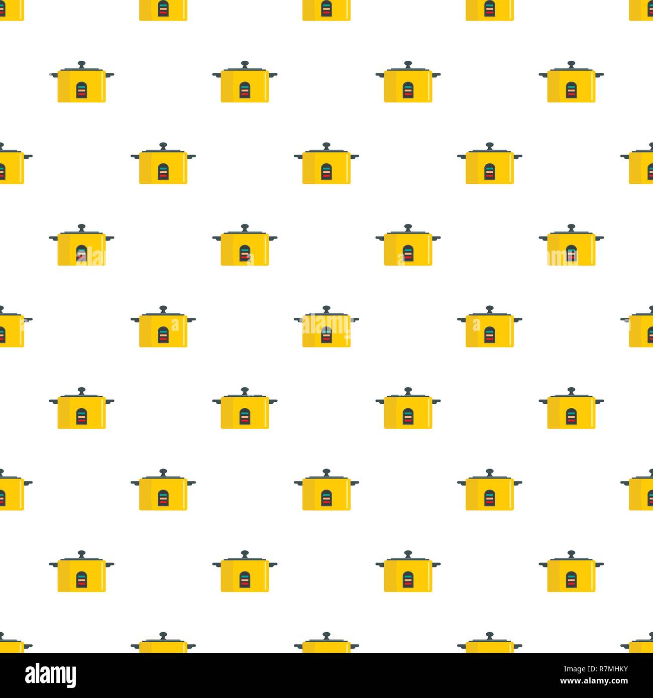 Pressure saucepan pattern seamless vector repeat for any web design Stock Vector