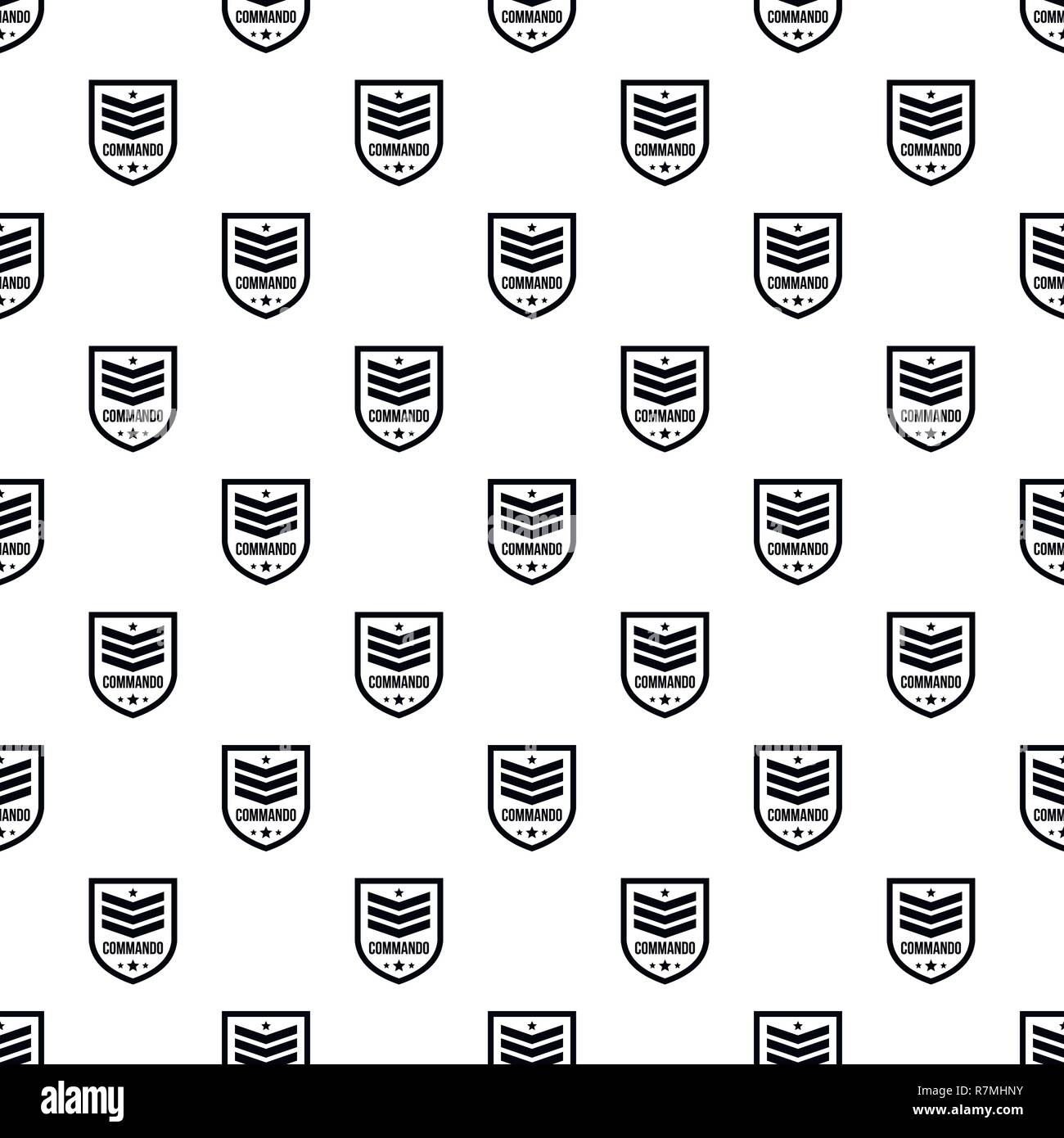 Commando badge pattern seamless vector repeat geometric for any web design Stock Vector