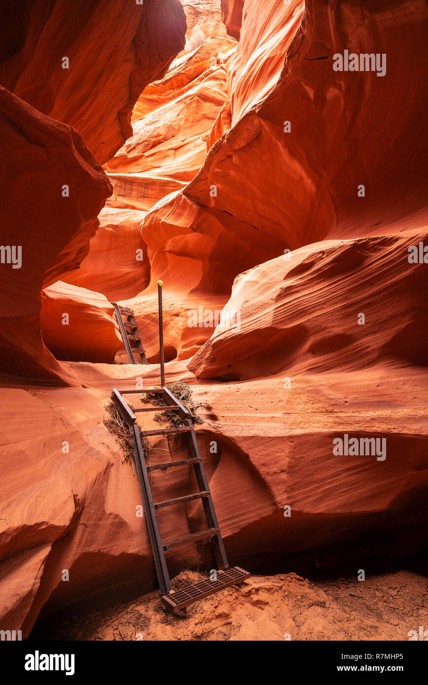 Ladder into slot canyons hires stock photography and images Alamy