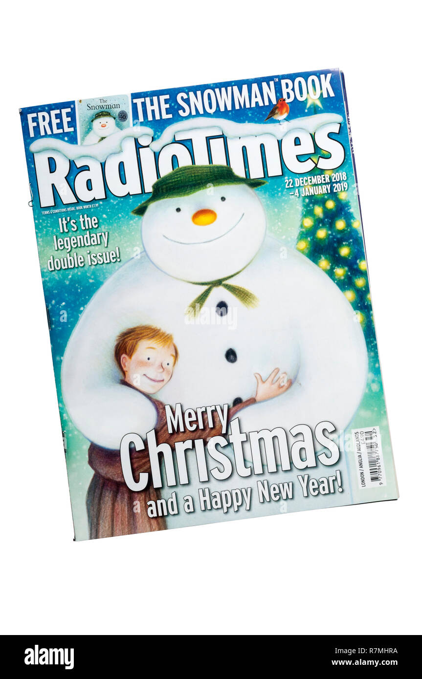 2018 Christmas issue of the BBC Radio Times television TV listings magazine  Stock Photo - Alamy