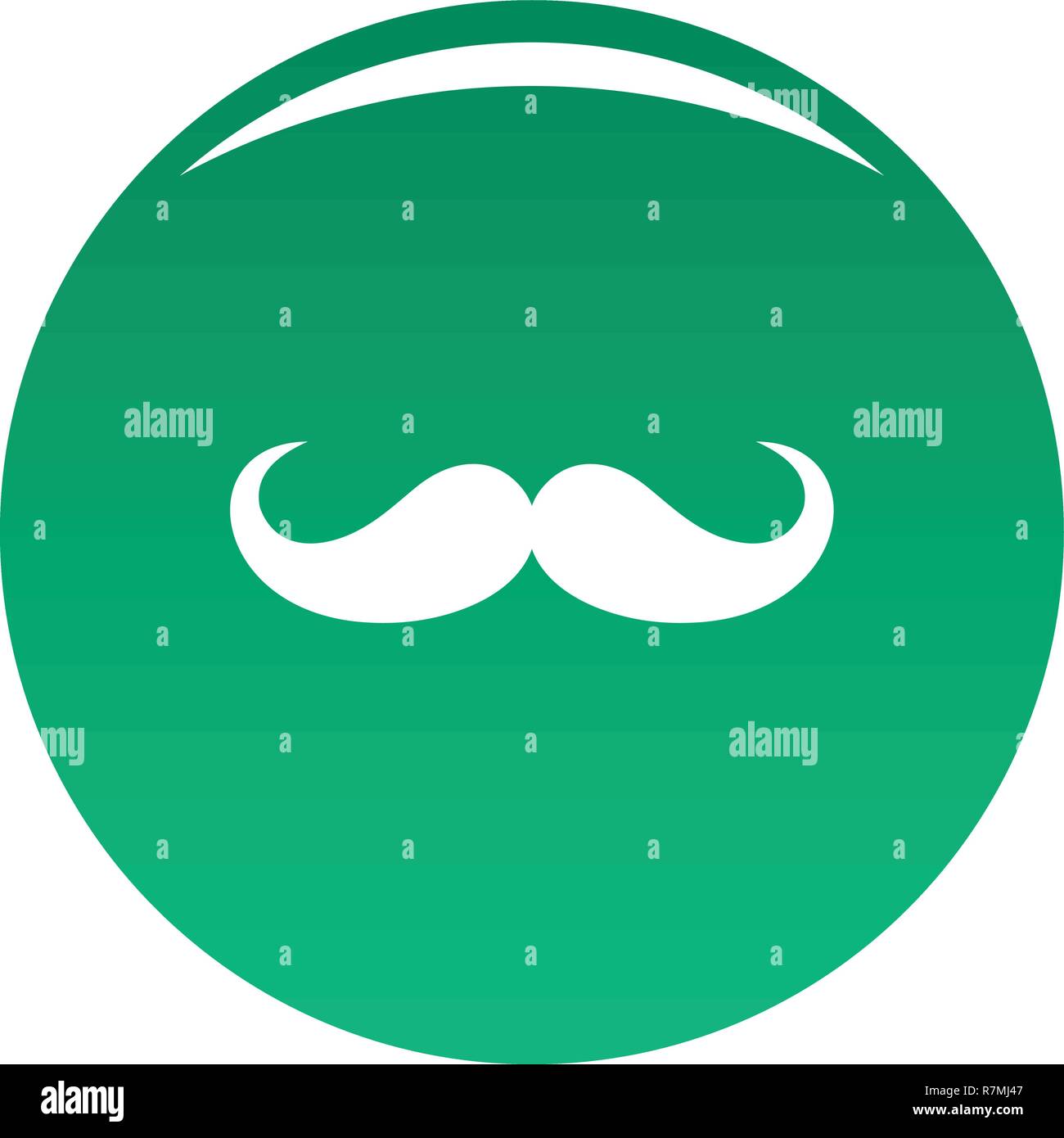 Operetta whiskers icon. Simple illustration of operetta whiskers vector icon for any design green Stock Vector