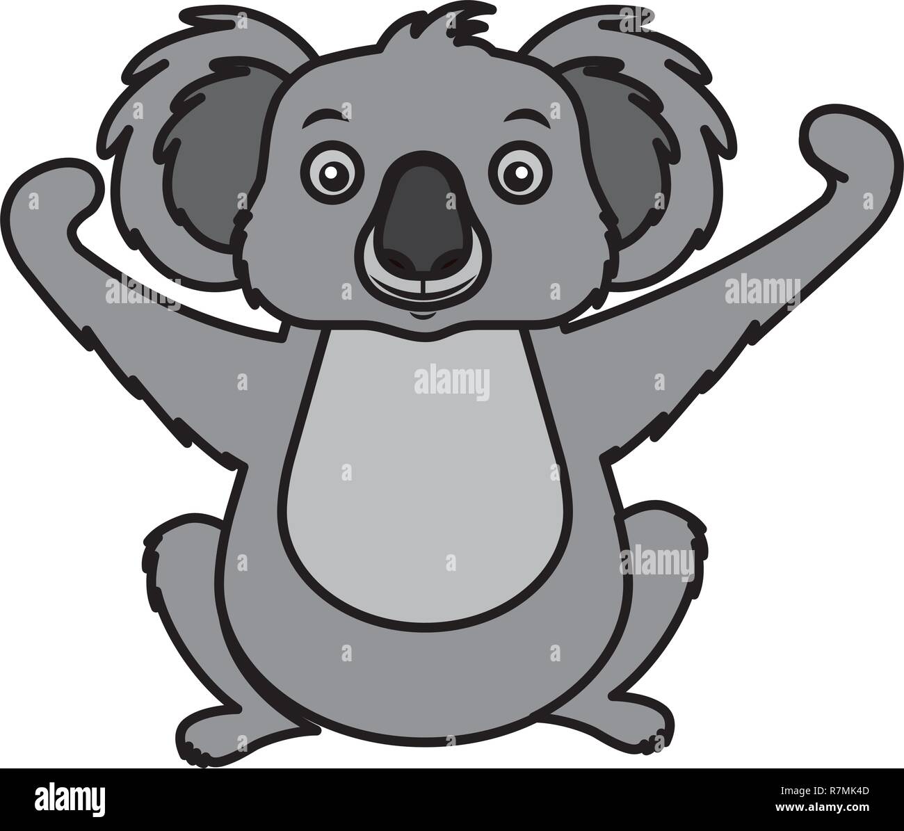 koala wildlife animal on white background Stock Vector Image & Art - Alamy