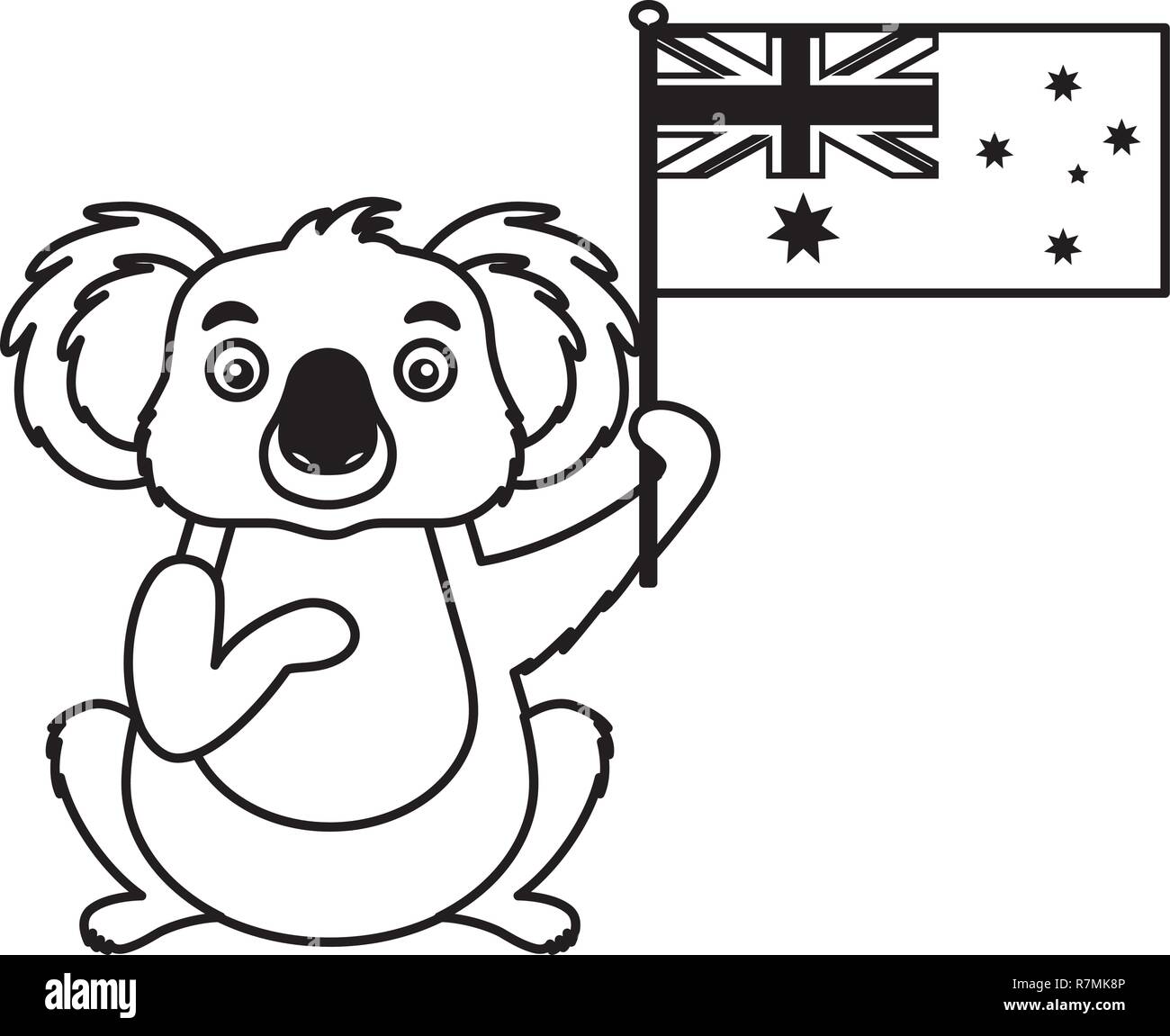 koala with hat australian flag celebration Stock Vector Image & Art - Alamy