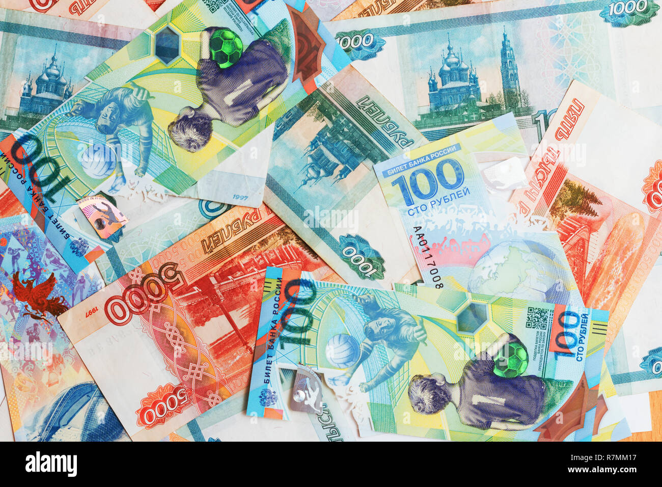 Stack 1000 rubles russian banknotes hi-res stock photography and images ...
