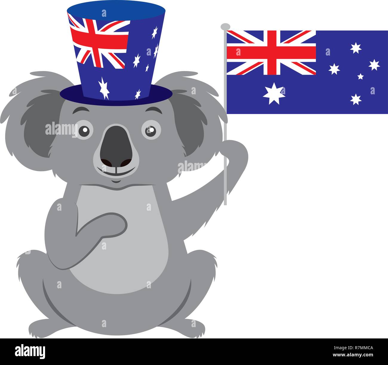 koala with hat australian flag celebration Stock Vector Image & Art - Alamy