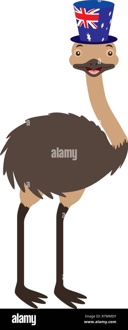 emu with hat australian flag celebration Stock Vector Image & Art Alamy