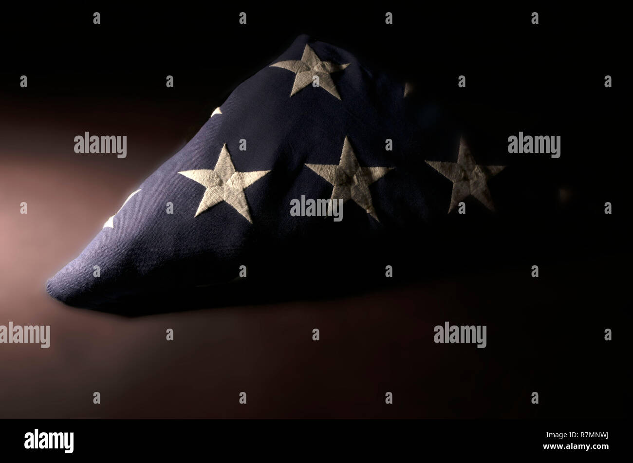 American flag honorably folded Stock Photo