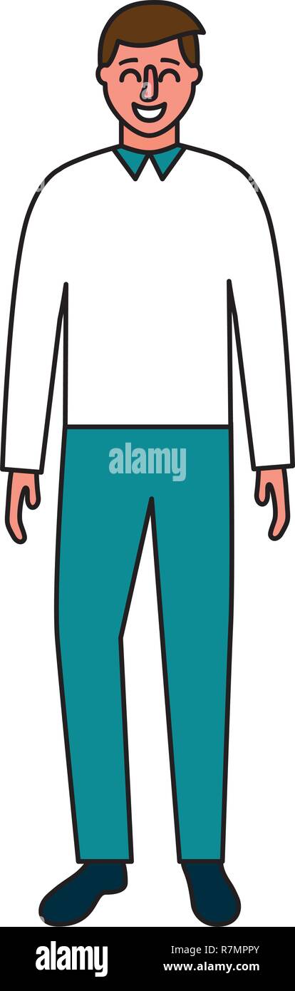 man standing character on white background Stock Vector Image & Art - Alamy