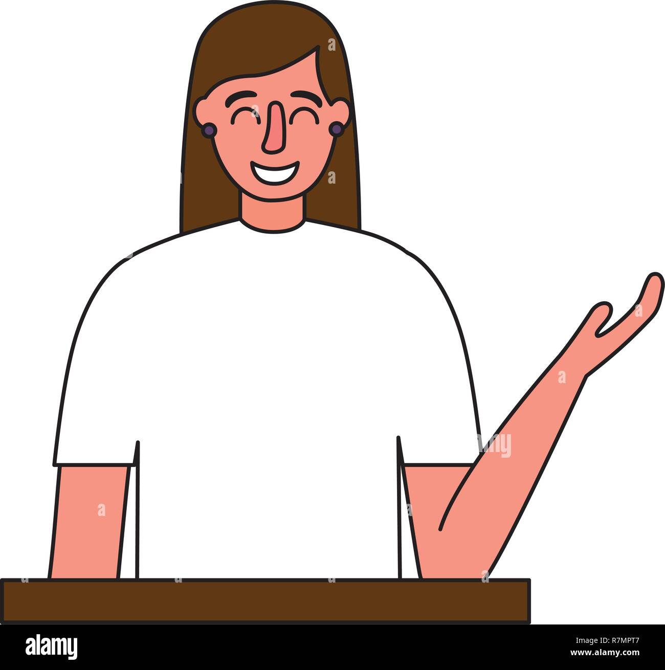 portrait woman on white background Stock Vector Image & Art - Alamy