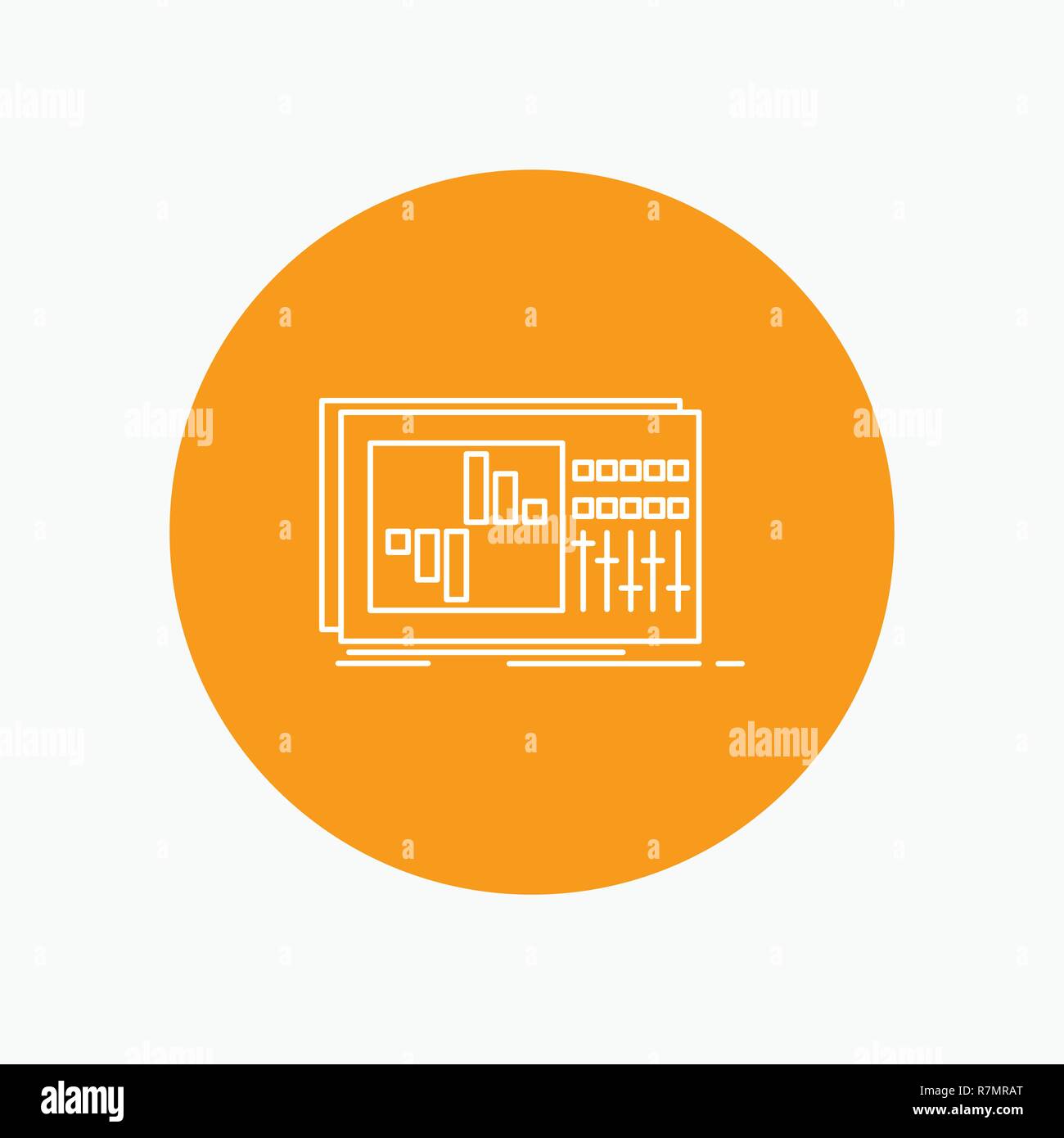 Producer mixing music in studio Stock Vector Images - Alamy