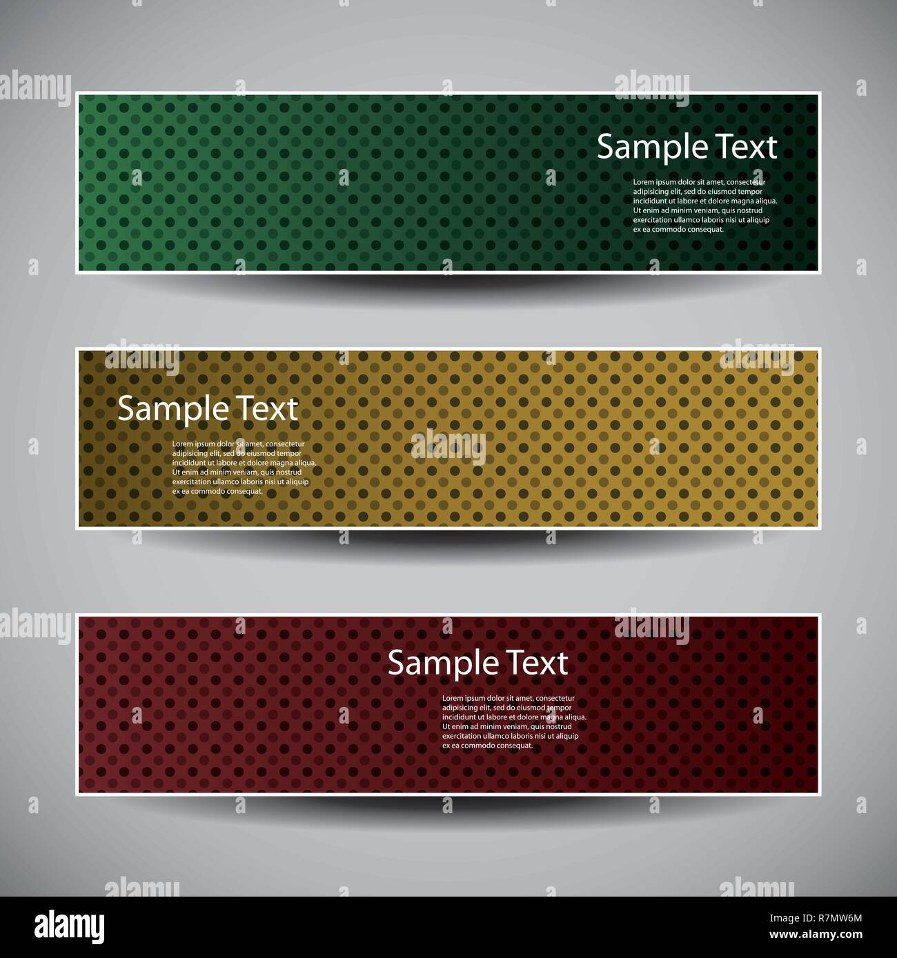 Set of Colorful Headers or Banners with Abstract Designs for ...