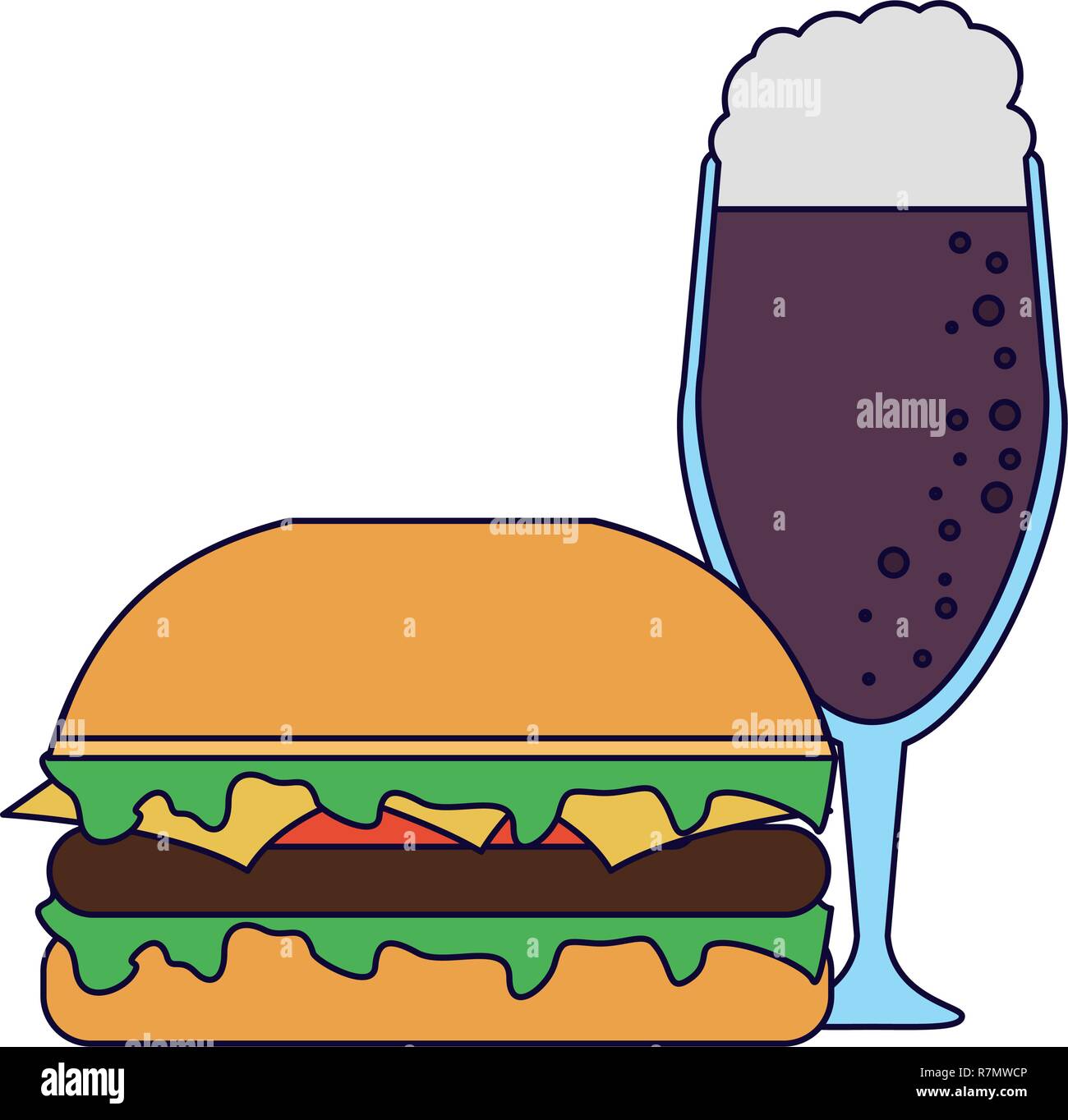 Hamburger fast food Stock Vector Image & Art - Alamy