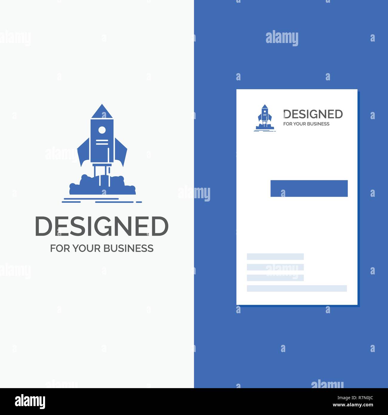 Business Logo for launch, startup, ship, shuttle, mission. Vertical