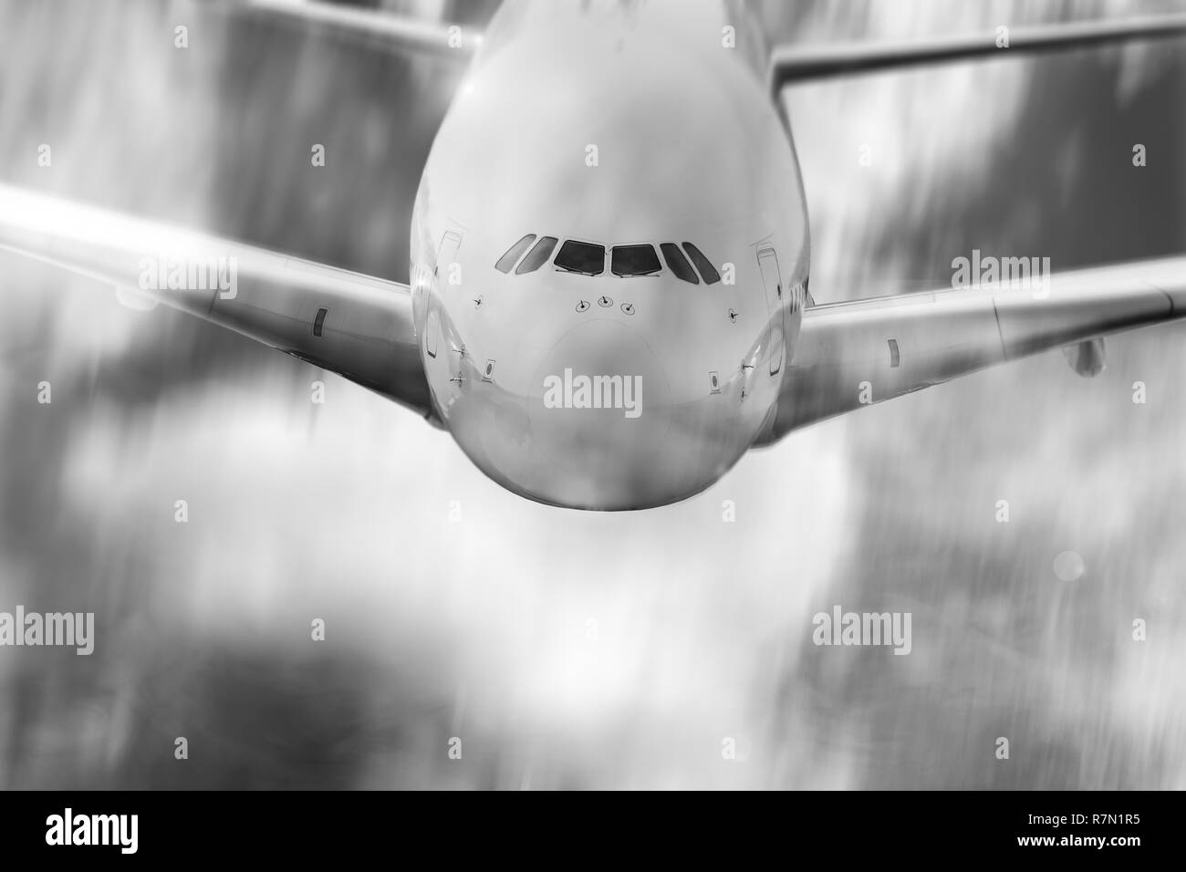 Cargo plane blur speed Black and White Stock Photos & Images - Alamy