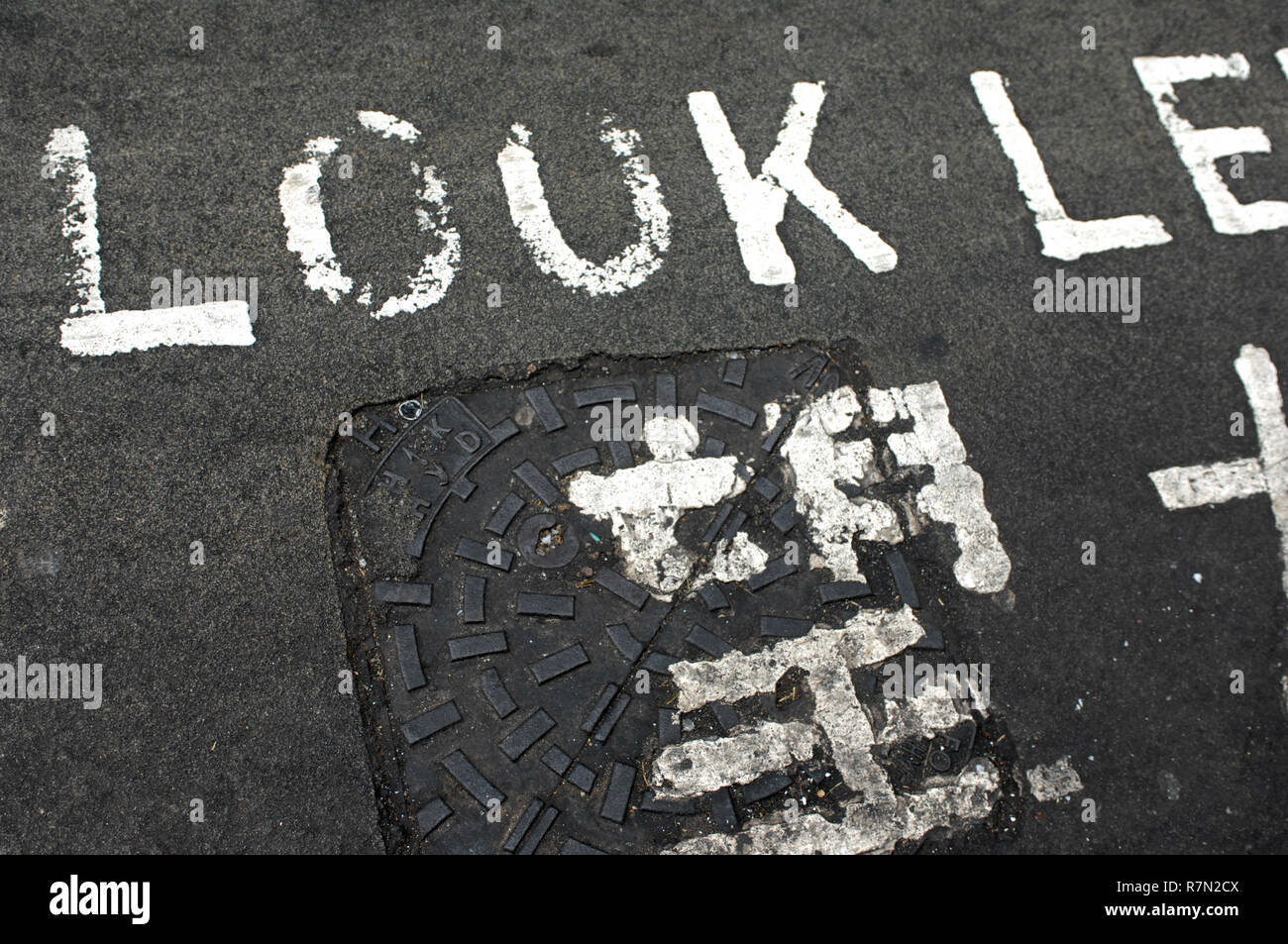 Road markings, Hong Kong, China Stock Photo Alamy
