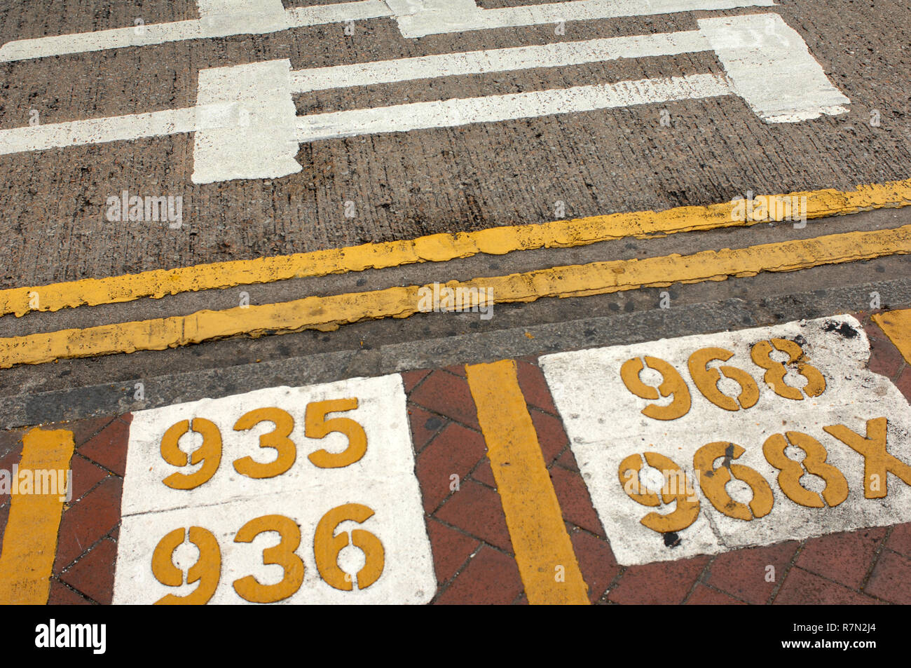 Road markings, Hong Kong, China Stock Photo Alamy