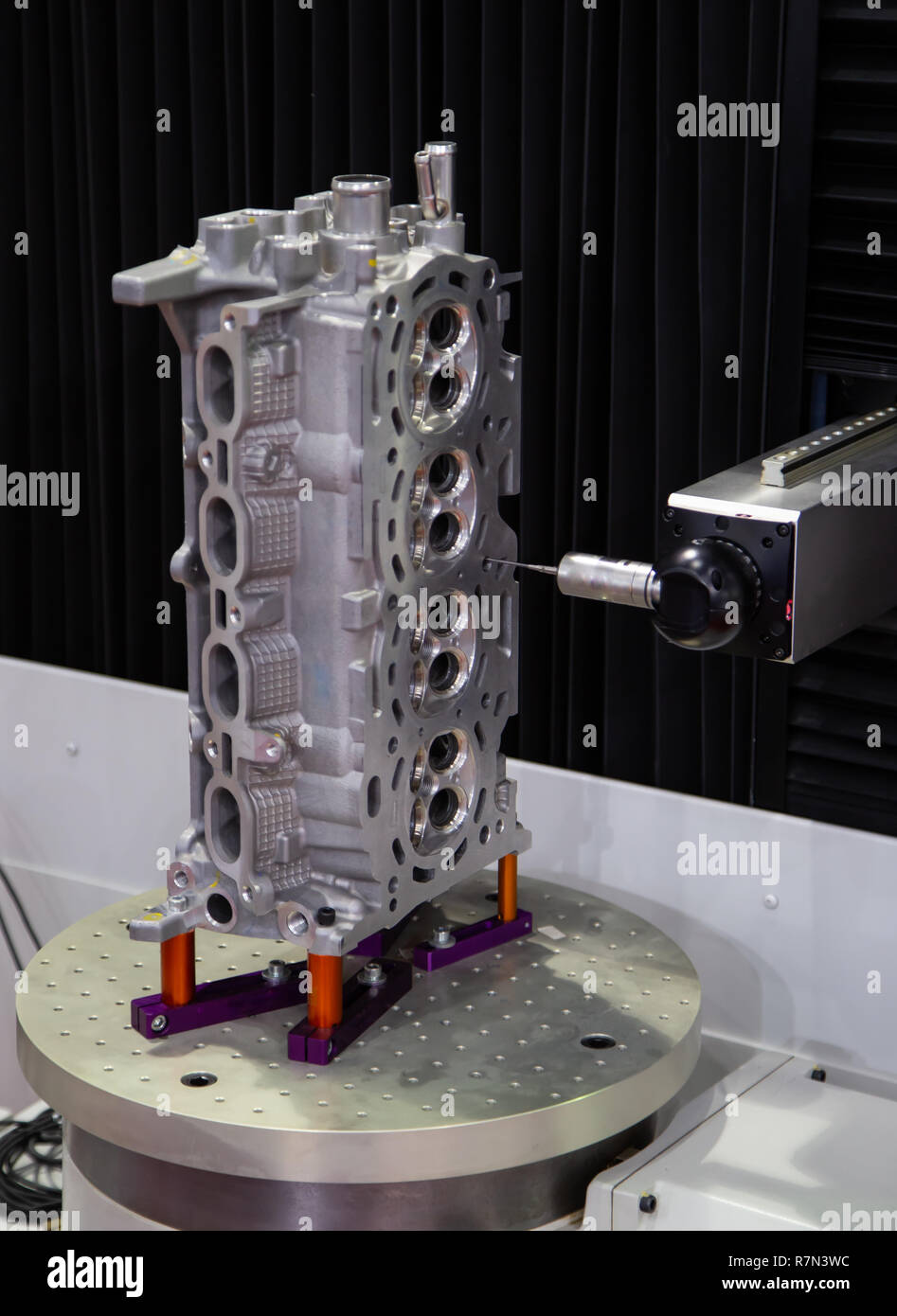 CNC Coordinate Measuring Robotic Machine measuring engine part Stock