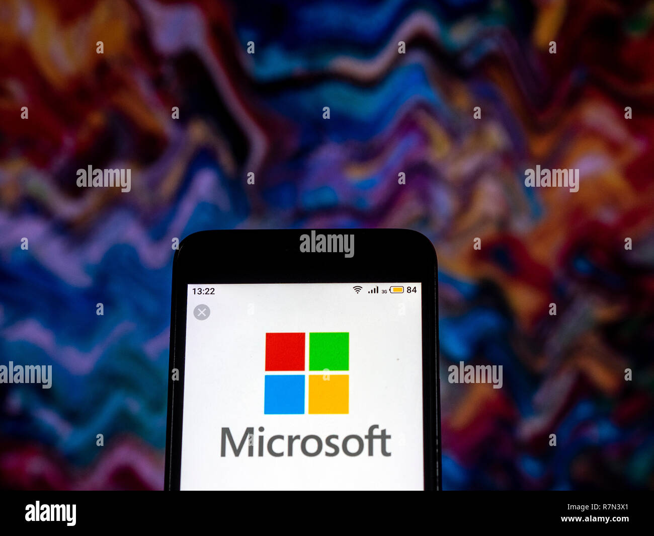 Microsoft Corporation Technology company logo seen displayed on smart ...