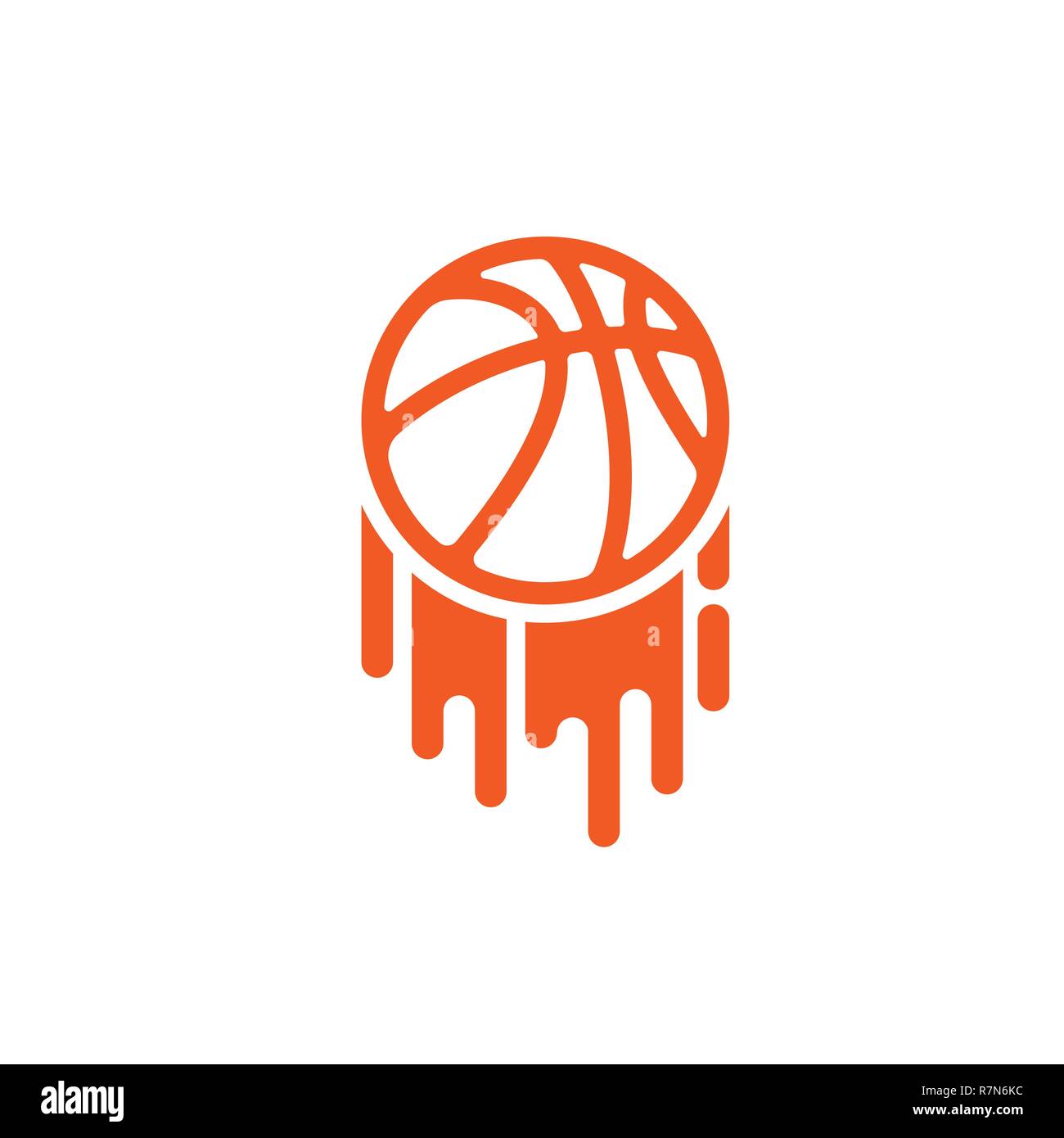 Abstract orange basketball with brush isolated on white background Stock Vector Image & Art Alamy