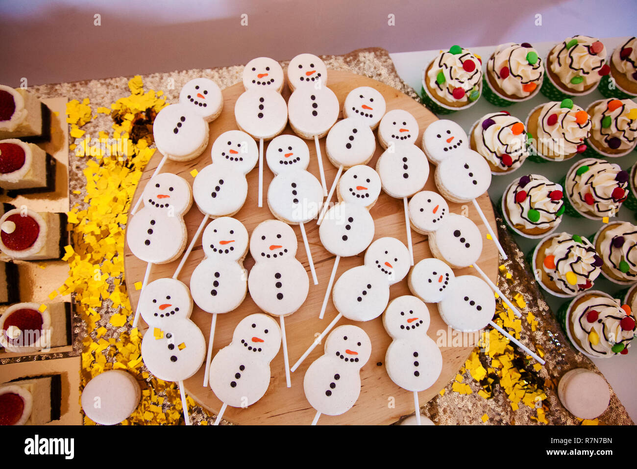 New Year And Christmas Decorated Cakes Stock Photo 228504185 Alamy