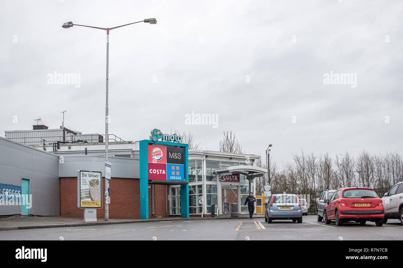 Knutsford motorway service station on the M6 in Cheshire Stock Photo