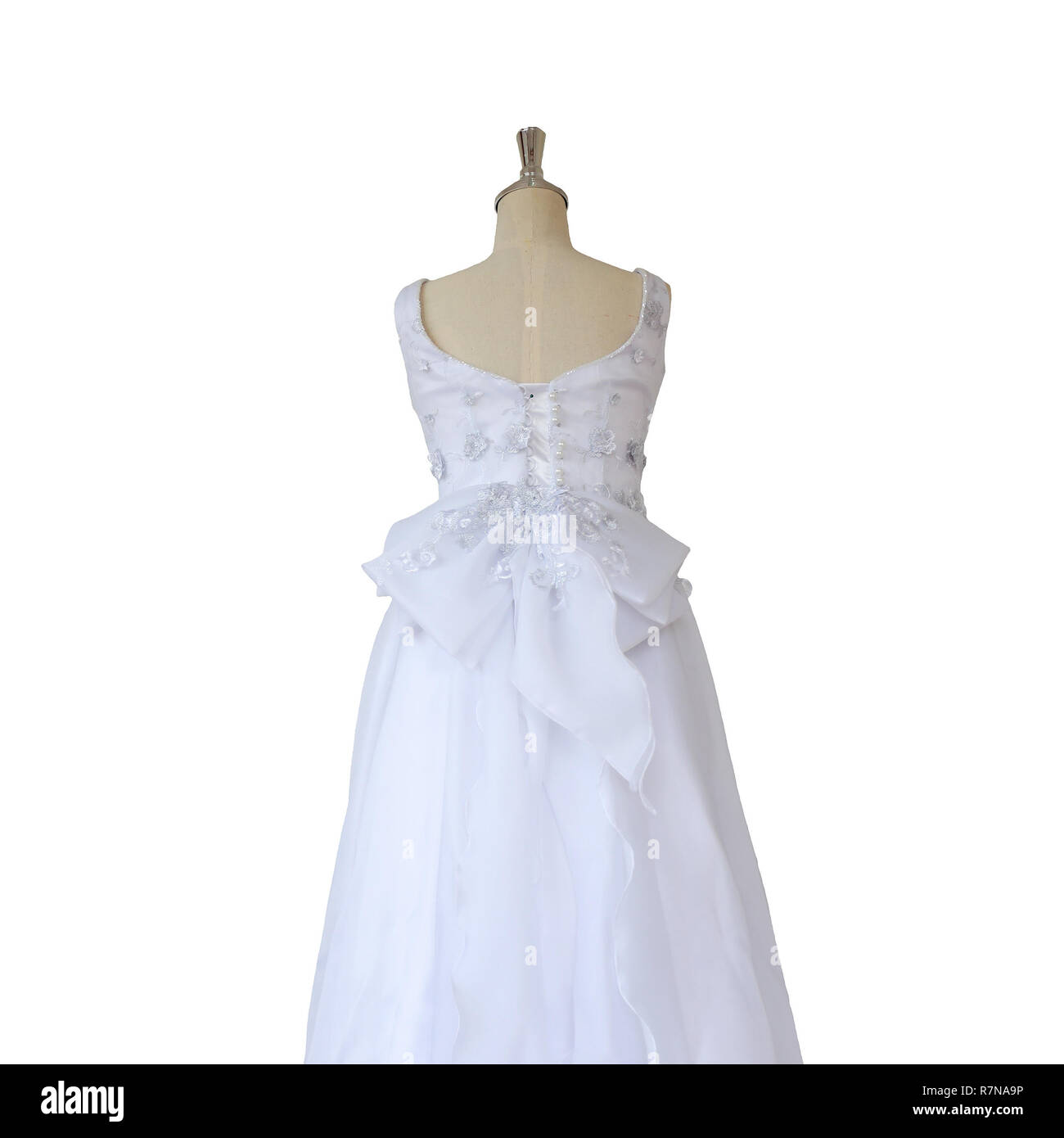 Wedding dress isolated on white background Stock Photo - Alamy