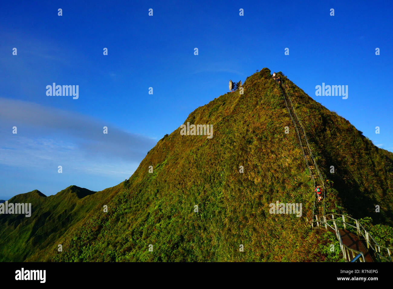 Stairway to Heaven (Haiku Stairs) Oahu, Hawaii Stock Photo