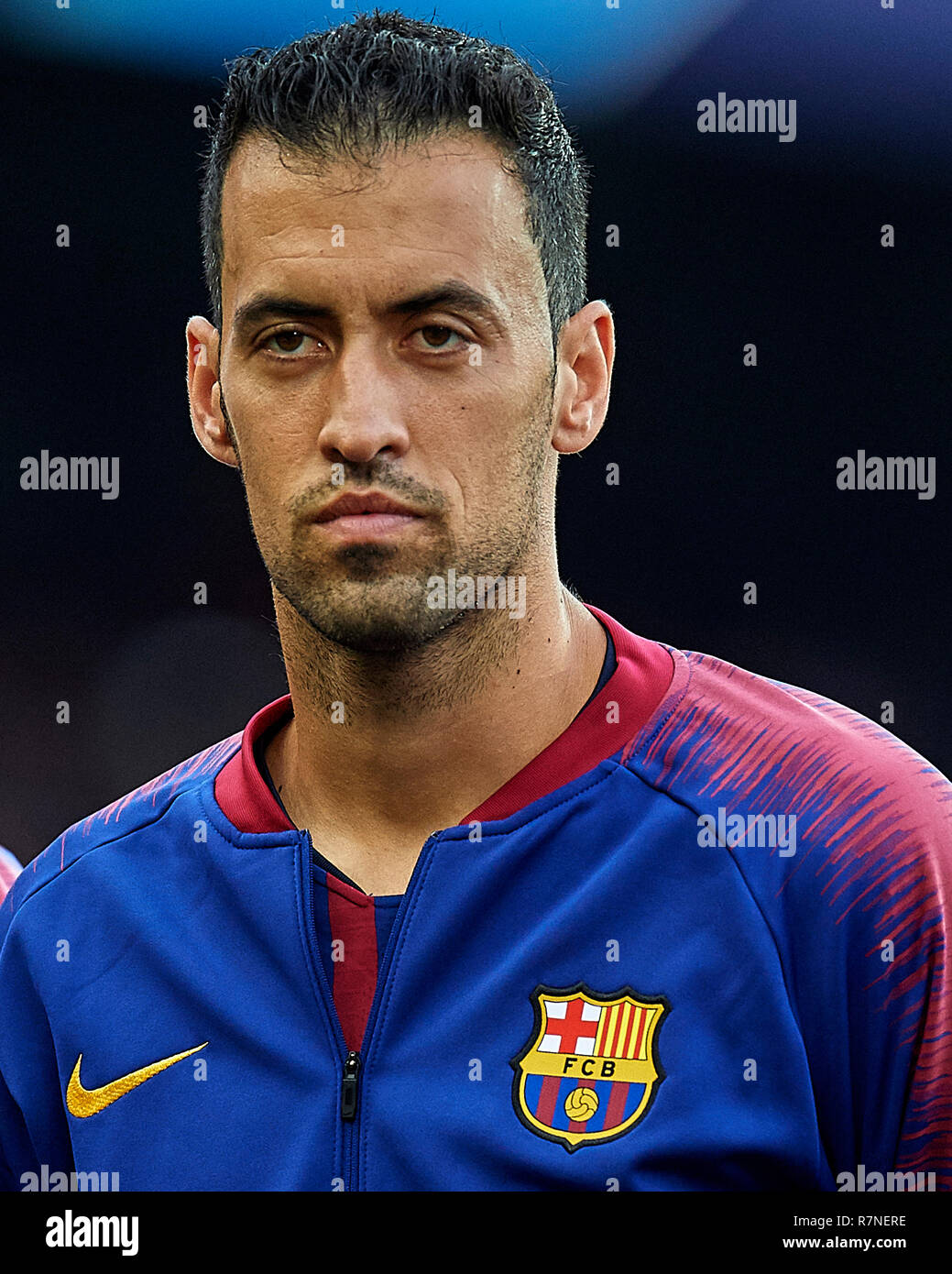 Spain - La Liga Santander 2018-2019 /  ( F.C. Barcelona ) -  Sergio Busquets Stock Photo