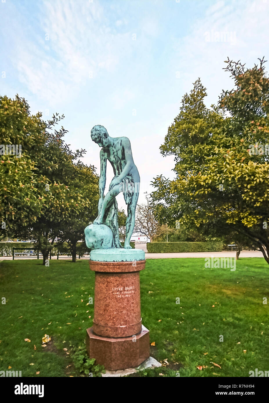 Bronze statue of a valkyrie, a female figure in Norse mythology designed by  sculptor Stephan Sinding 1908 in Churchill park, Copehhagen, Denmark Stock  Photo - Alamy