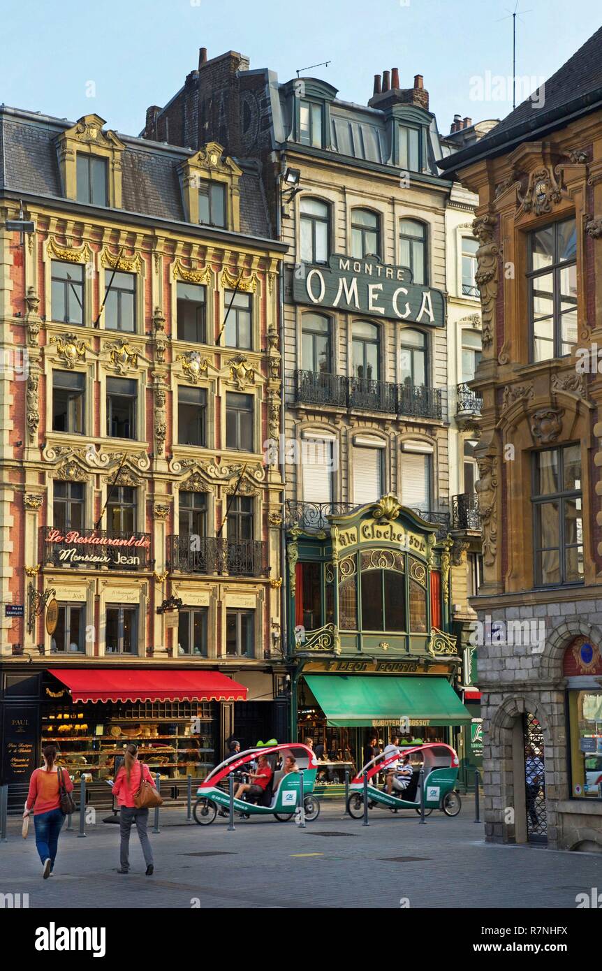 France Nord Lille Classic Facades On The Opera Square Stock Photo Alamy