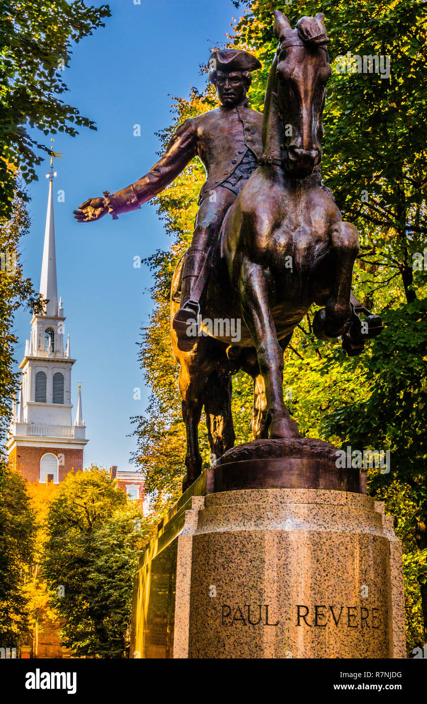 Paul Revere Mall Boston, Massachusetts, USA Stock Photo - Alamy