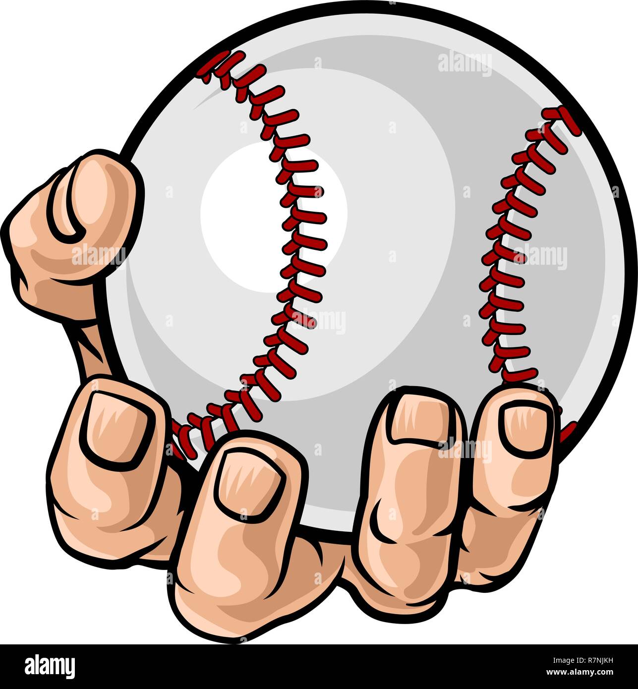 Hand Holding Baseball Ball Stock Vector Image & Art - Alamy