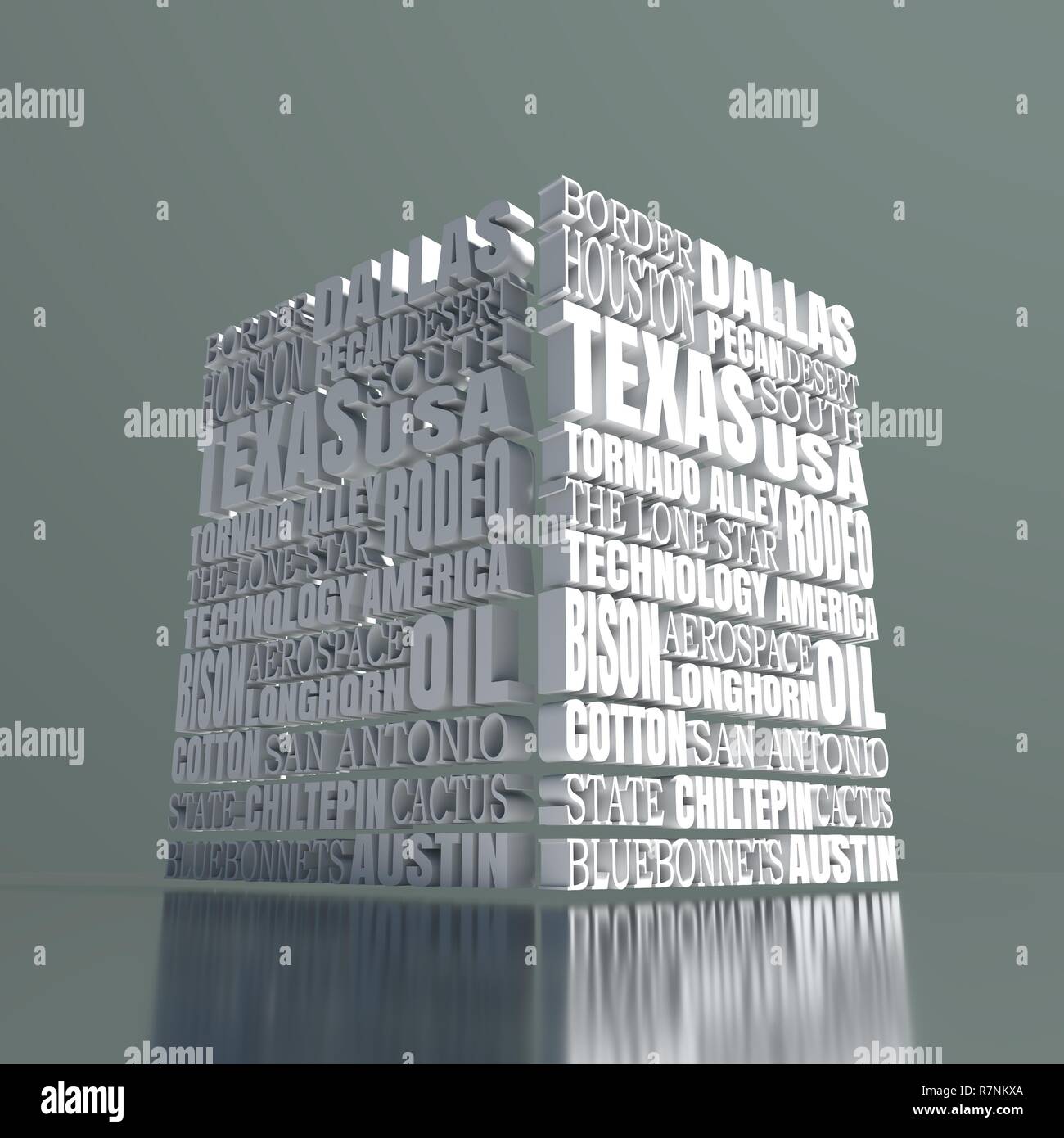 Texas words cloud Stock Photo
