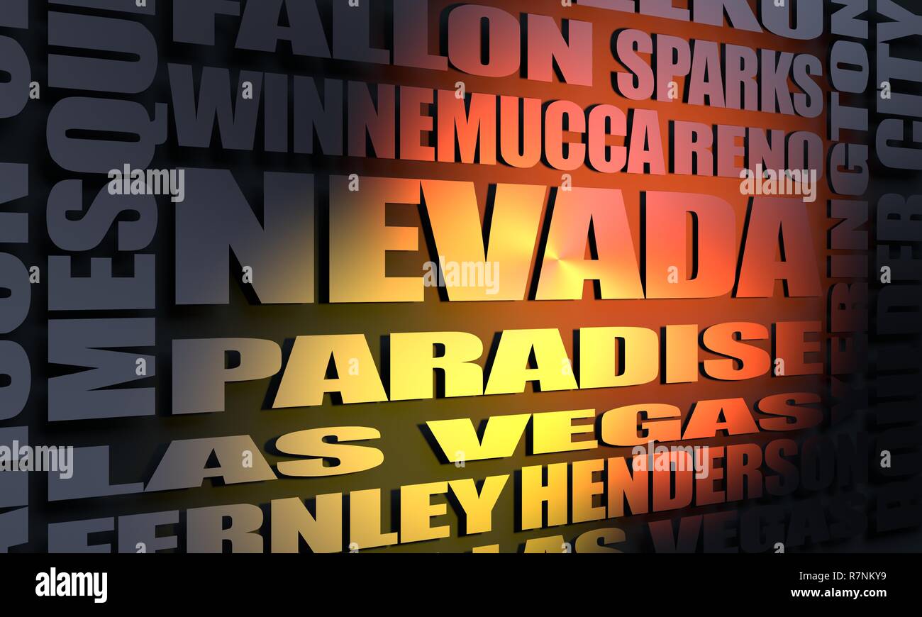 Nevada state cities list Stock Photo Alamy