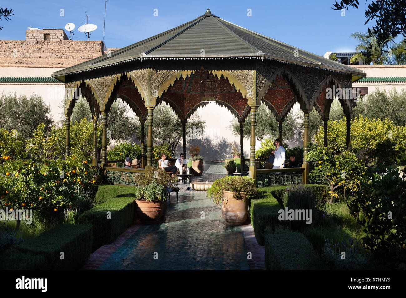 The Secret Garden Marrakech, aka Le Jardin Secret, garden museum, Marrakesh medina, Marrakech Morocco North Africa Stock Photo