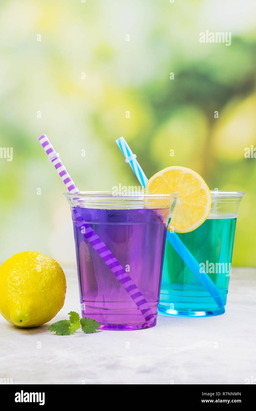 Thai blue anchan tea Stock Photo - Alamy